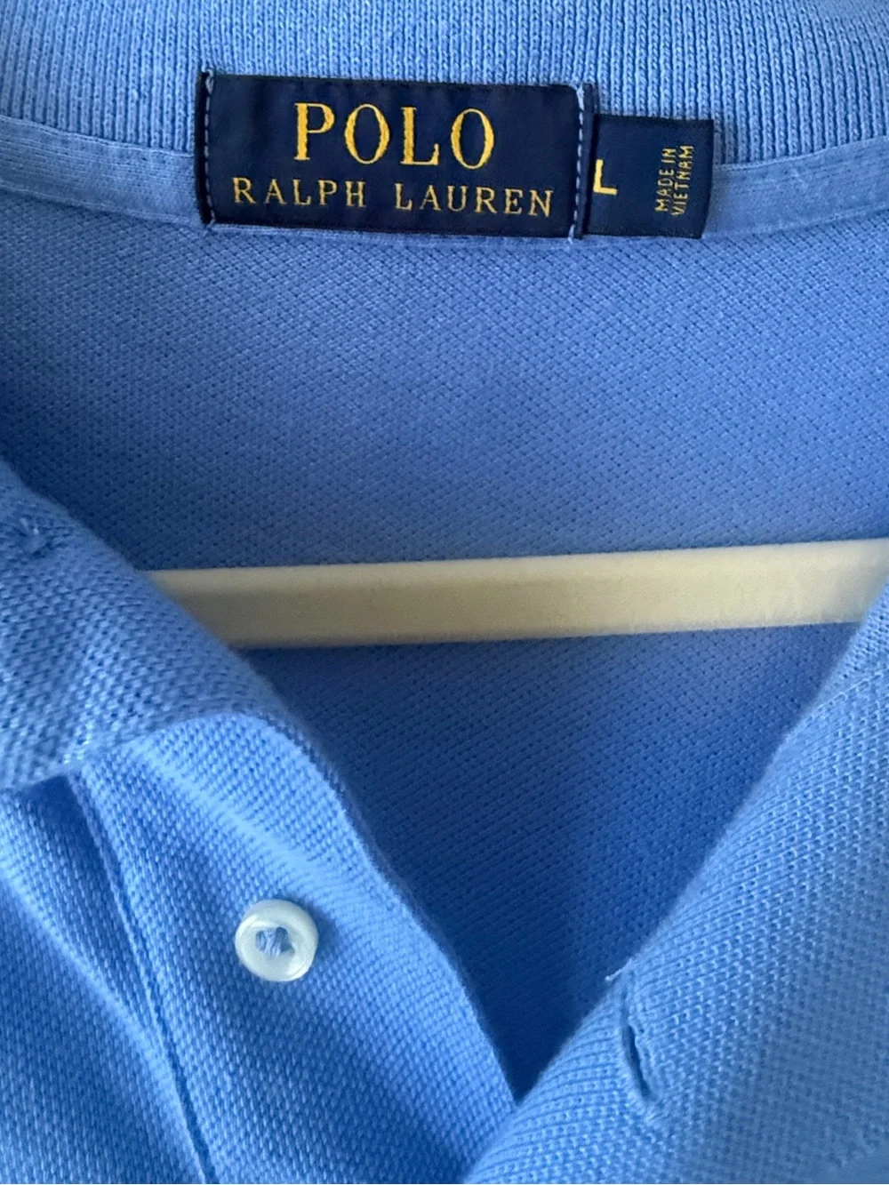 Ralph Lauren Blue Polo with Orange Pony Embroidery